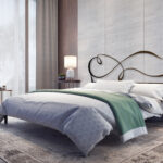 Modern design of bedroom interior 3D Rendering